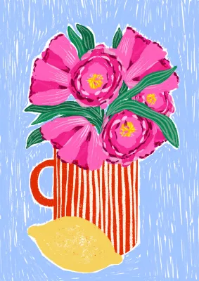 Carole Hillman I A5 poster bloemen