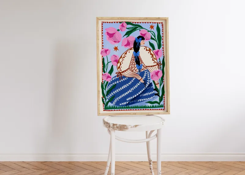 Carole Hillman I A5 poster bohemian vrouw