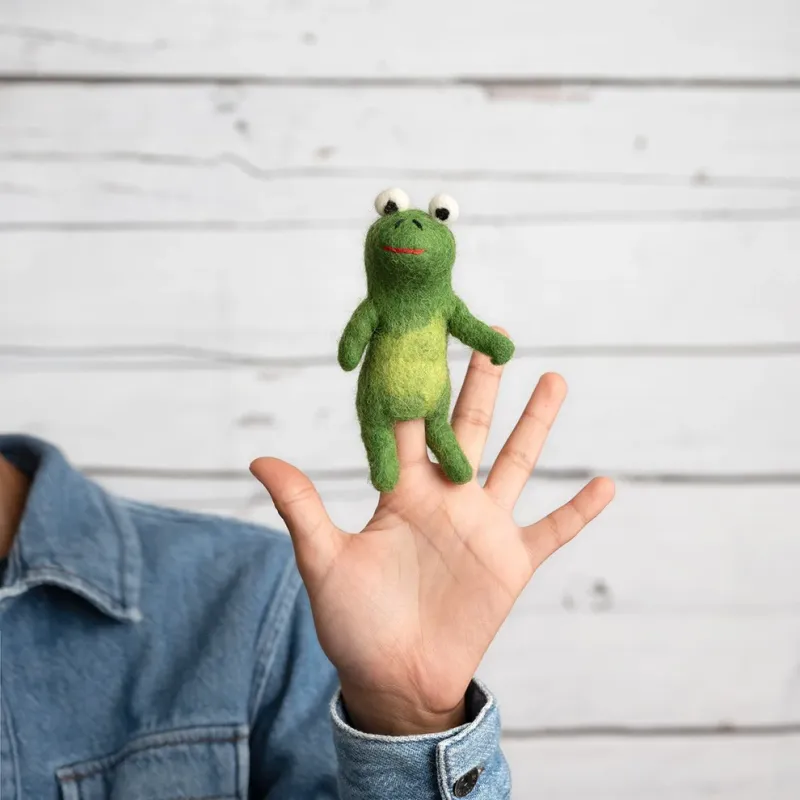 Sjaal met Verhaal I Vingerpopje Kikker