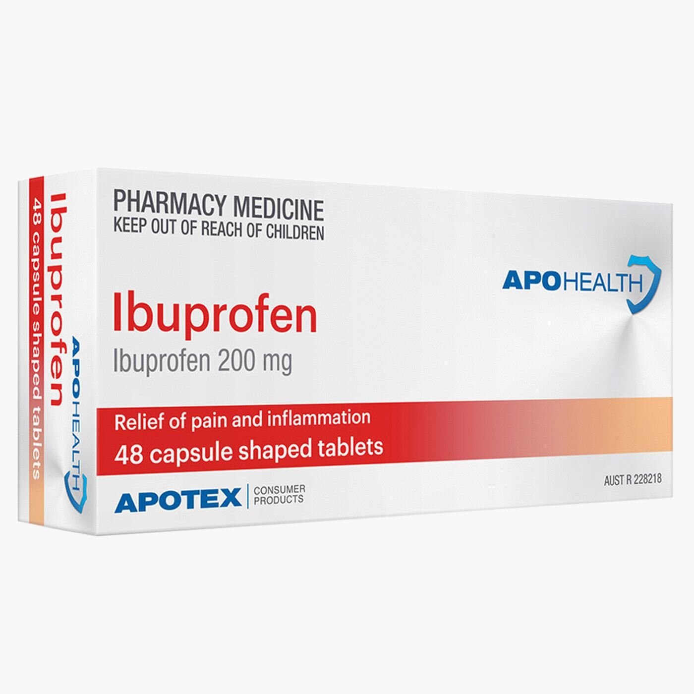 APOHEALTH IBUPROFEN 200MG 48 TABLETS APOTEX TAB BLST X C/S CAPS