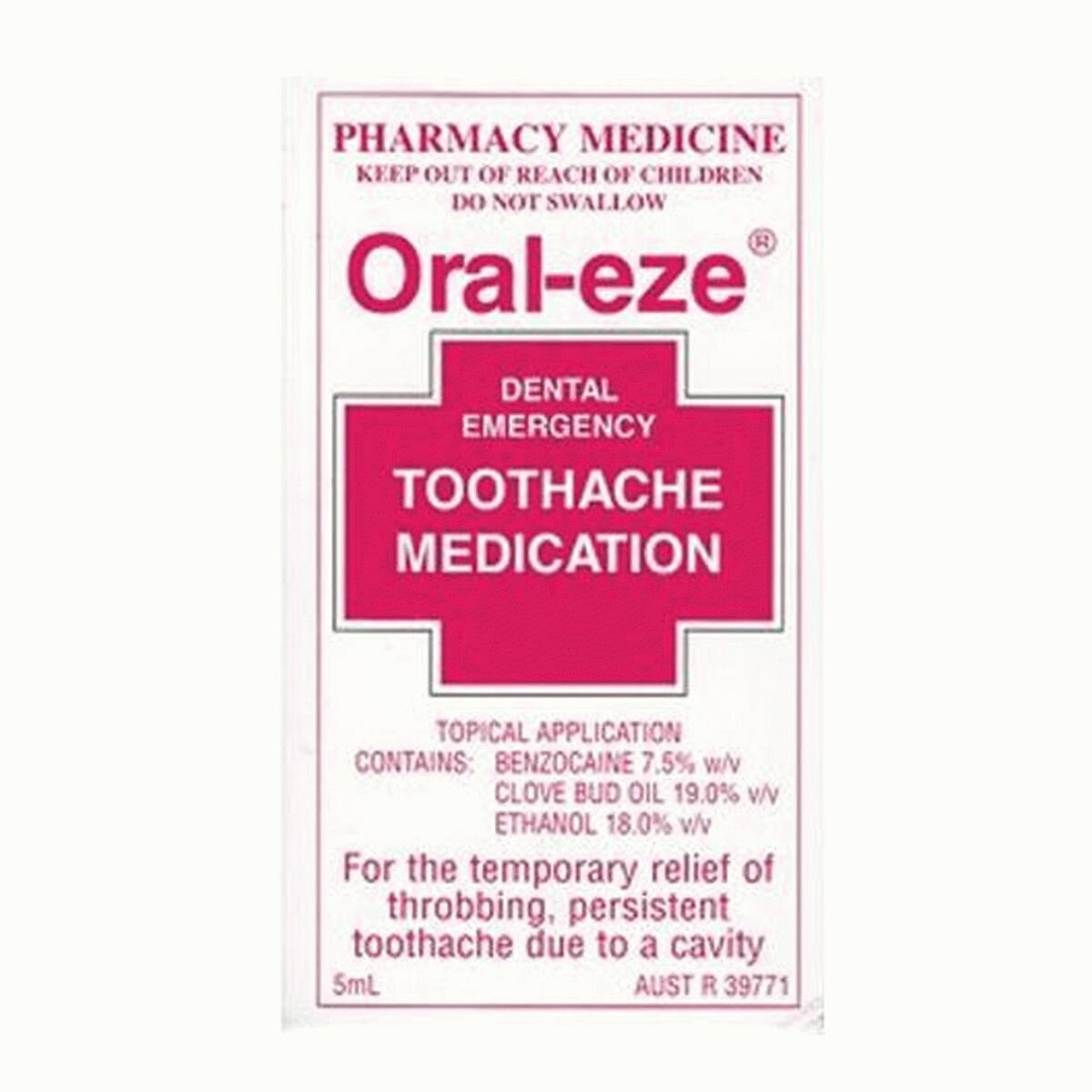 ORALEZE DENTAL T/ACHE MED 5ML EMERGENCY 5MLS TOOTHACHE MEDICATION
