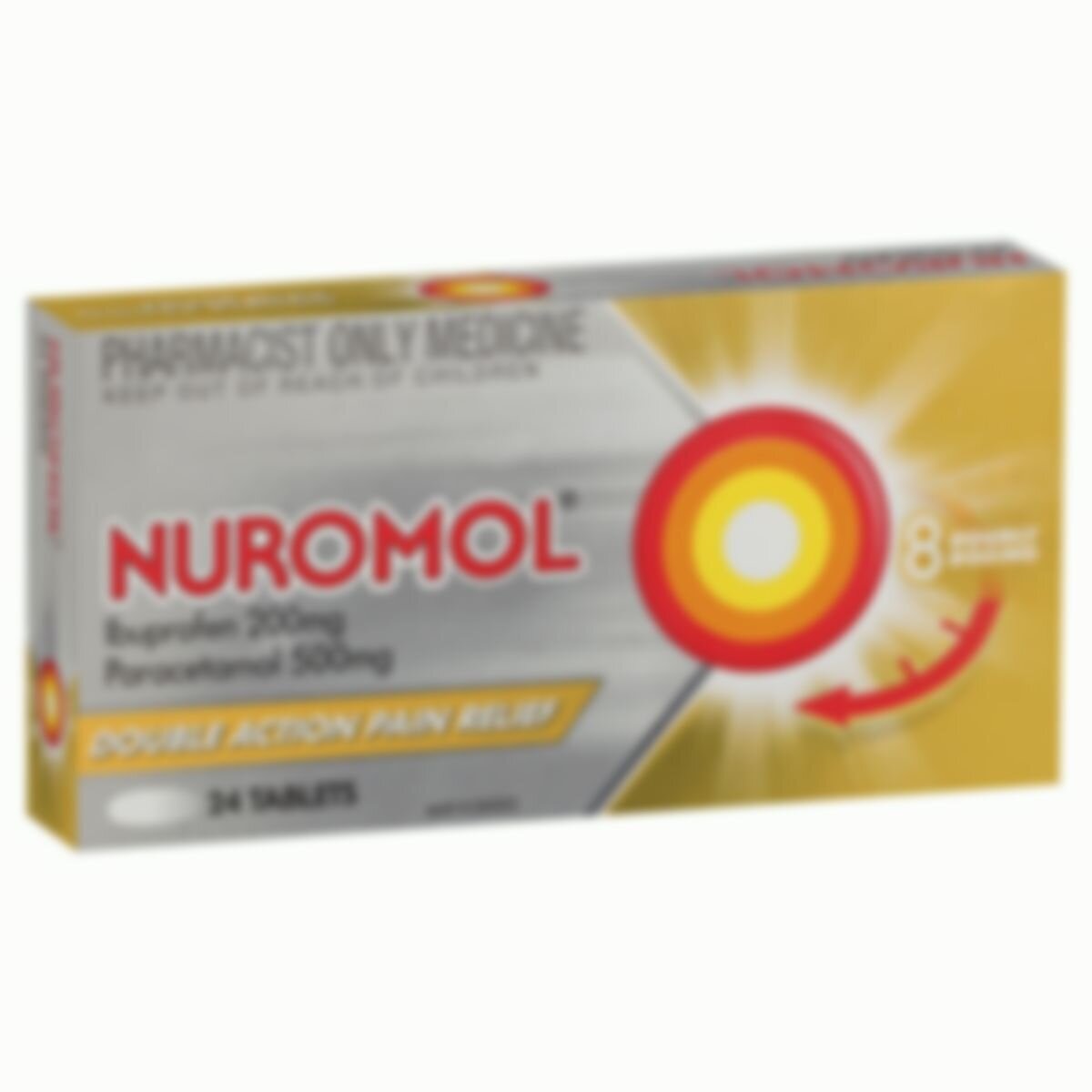 NUROMOL TAB 24 200MG STRONG PAIN RELIEF TABLETS IBUPROFEN/500MG