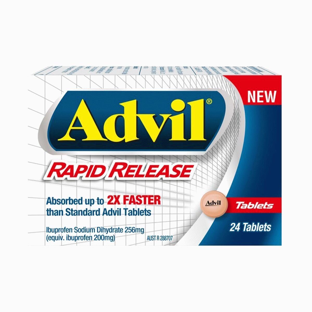 ADVIL RAPID RELEASE 24 TABLETS PACK 200MG TABS Medicines & Treatments