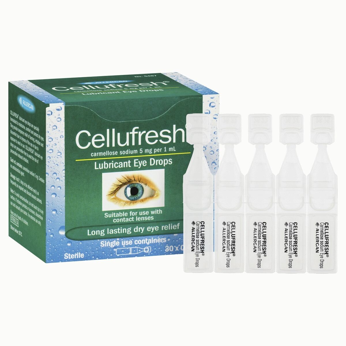 CELLUFRESH DROPS 0.4ML 30 LUBRICANT EYE X SINGLE USE CONTAINERS EYE