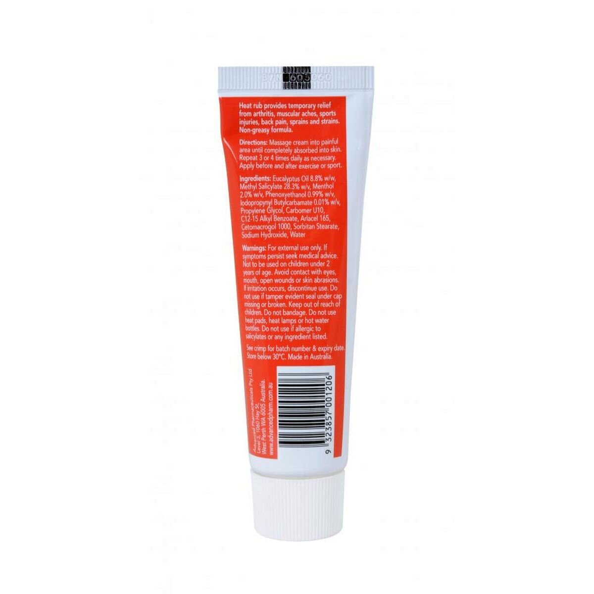 HEAT RUB CREAM 50G TUBE PHARMACY SELECT Medicines & Treatments Pain