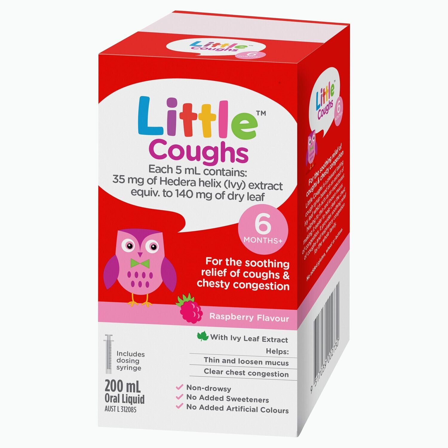 LITTLE COUGHS RASPBERRY 200ML ORAL LIQUID Medicines & Treatments