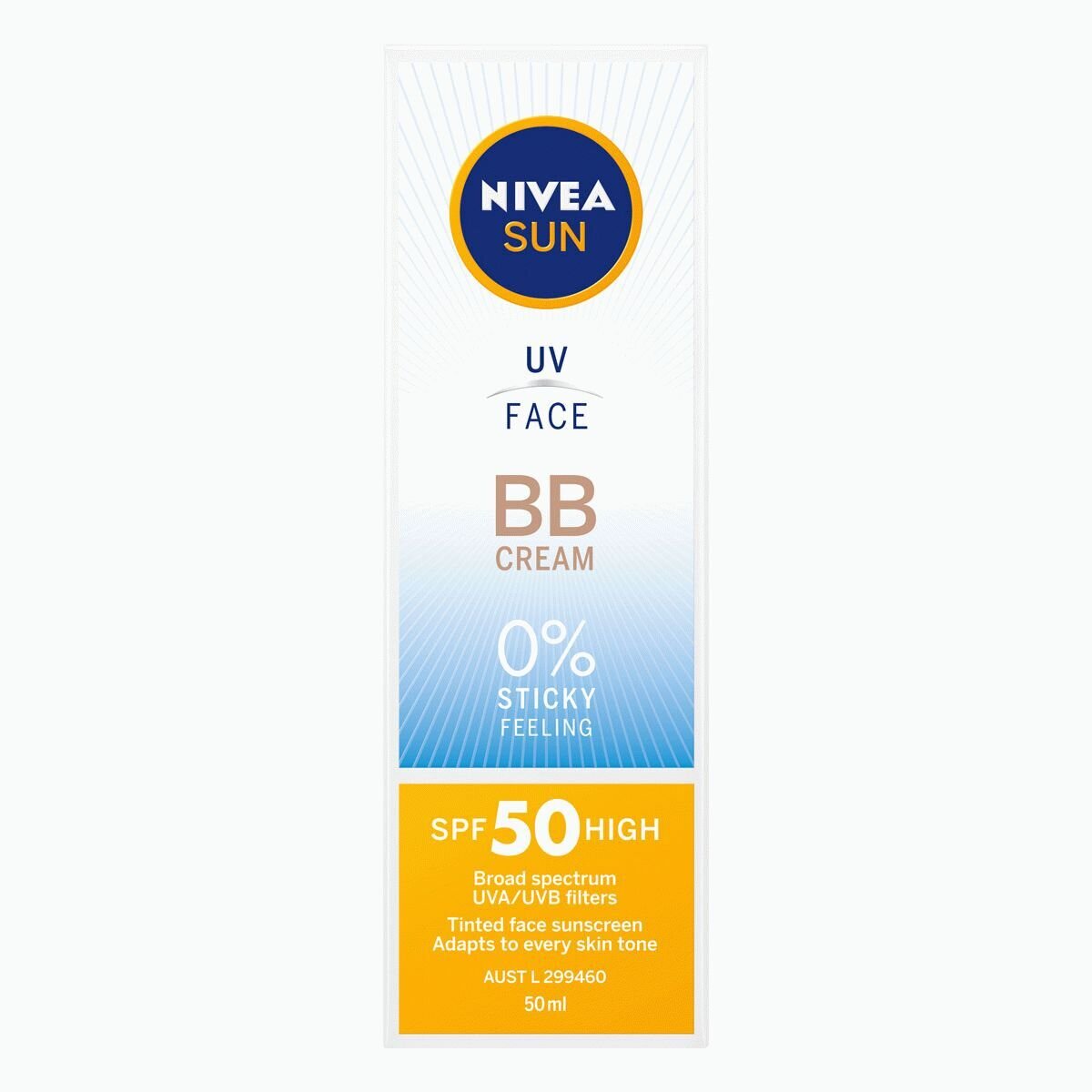 nivea sun bb cream 50ml face sunscreen uv protection spf50