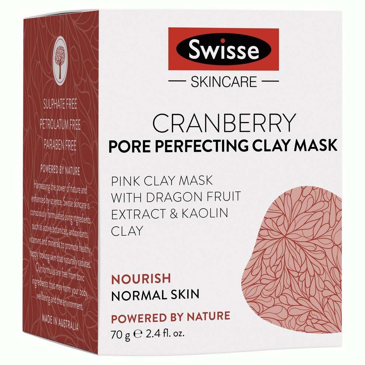 SWISSE MASK CRANBERRY PORE PERFECT 70G PERFECTING CLAY Beauty
