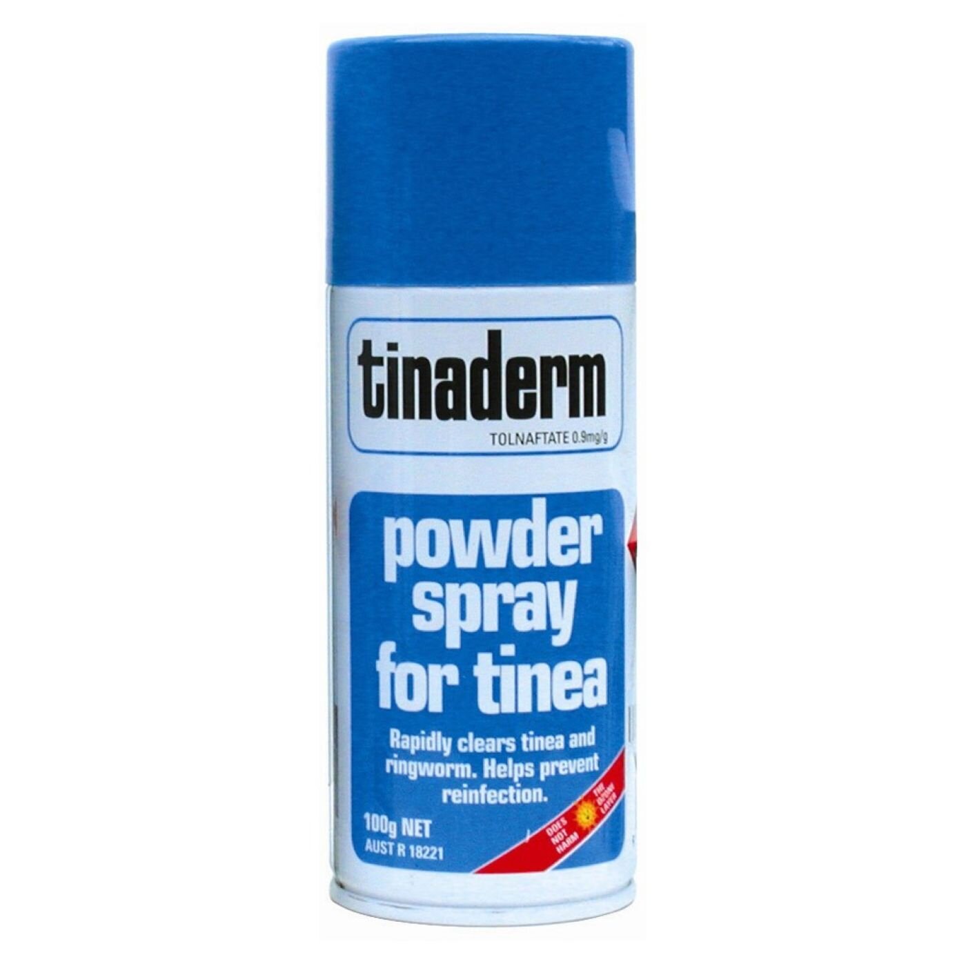 TINADERM POWDER SPRAY 100G CANESTEN TINEA AND RINGWORM TREATMENT FOR
