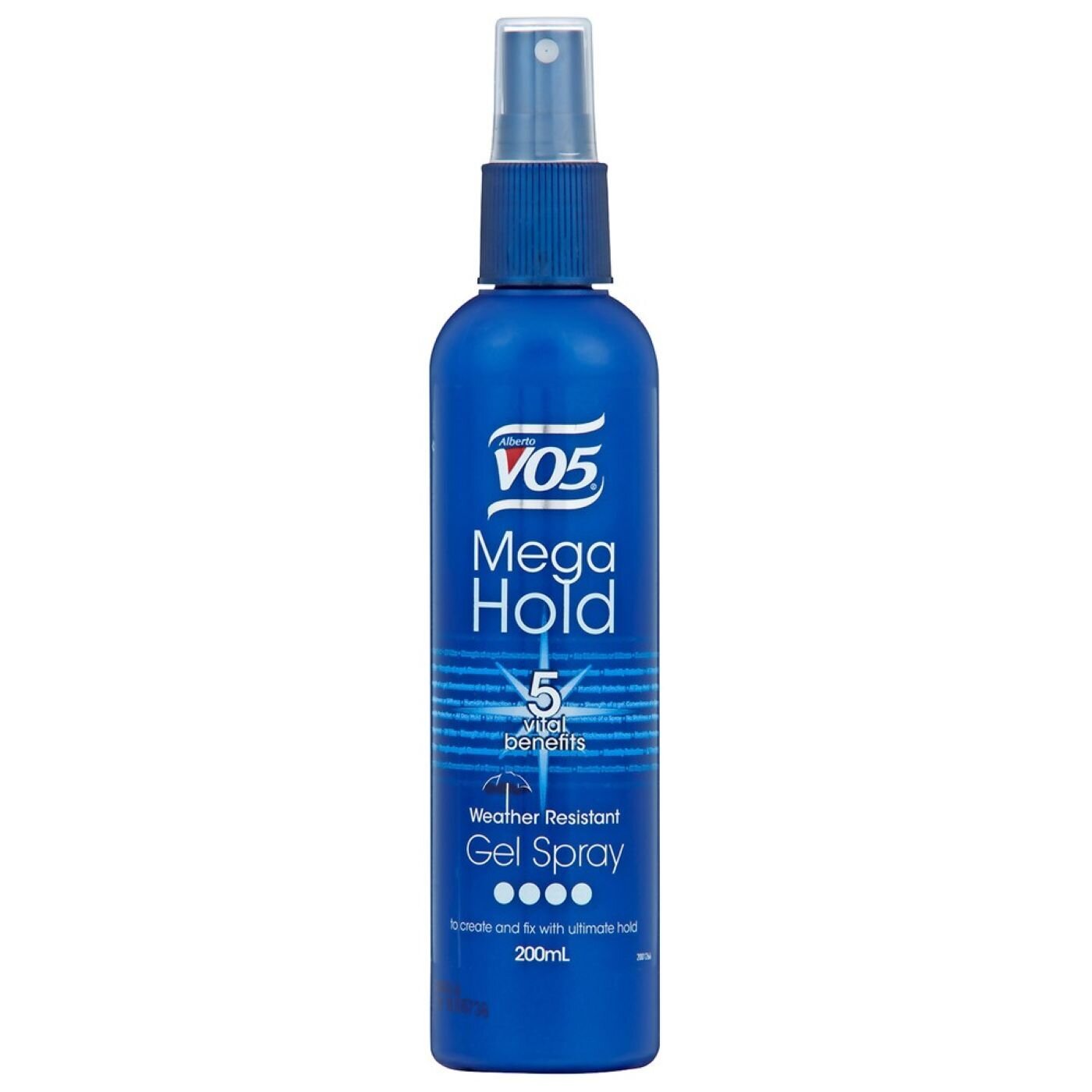 VO5 GEL SPRAY MEGA HOLD 200ML ADV Personal Care Hair Care Hair Styling