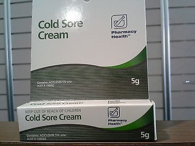 3XPHARMACY HEALTH COLD SORE CREAM 5G EQUIVALENT TO ZOVIRAX (BIGGER TUBE AND CHEAPER)