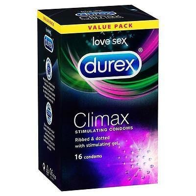 DUREX CLIMAX STIMULATING CONDOMS 16 PACK
