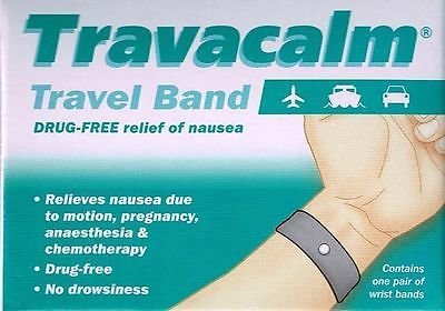 2XTRAVACALM TRAVEL BAND 1 PAIR DRUG FREE RELIEF OF NAUSEA IN TRAVEL- PREGNANCY-