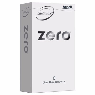 ANSELL LIFESTYLE UBER-THIN ZERO ULTIMATE CONDOMS 8 PACK