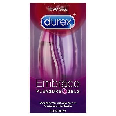 DUREX LOVE SEX EMBRACE PLEASURE LUBRICANT GELS 2 X 60ML