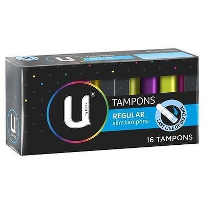 U BY KOTEX REGULAR SLIM TAMPONS 16 TAMPONS