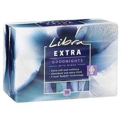 LIBRA EXTRA GOODNIGHTS PADS WITH WINGS