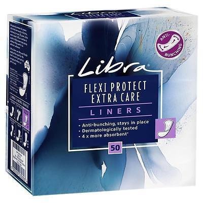 LIBRA FLEXI PROTECT EXTRA CARE LINERS 50S ANTI-BUNCHING DESIGN