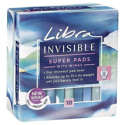 LIBRA INVISIBLE SUPER PADS WITH WINGS