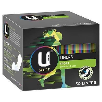 U BY KOTEX LINERS SPORT ACTIVE FRESHNESS 30 LINERS