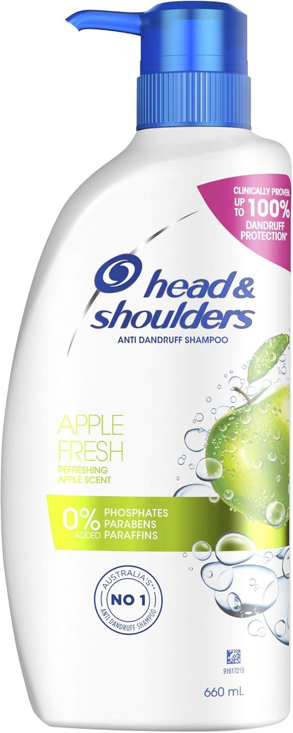 Head &amp; Shoulders Apple Fresh Anti Dandruff Shampoo For Refreshed Scalp, 660ml