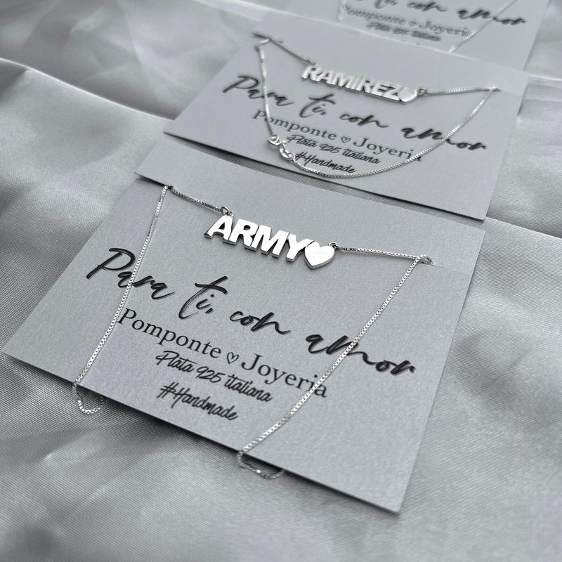 Cadena letra de molde