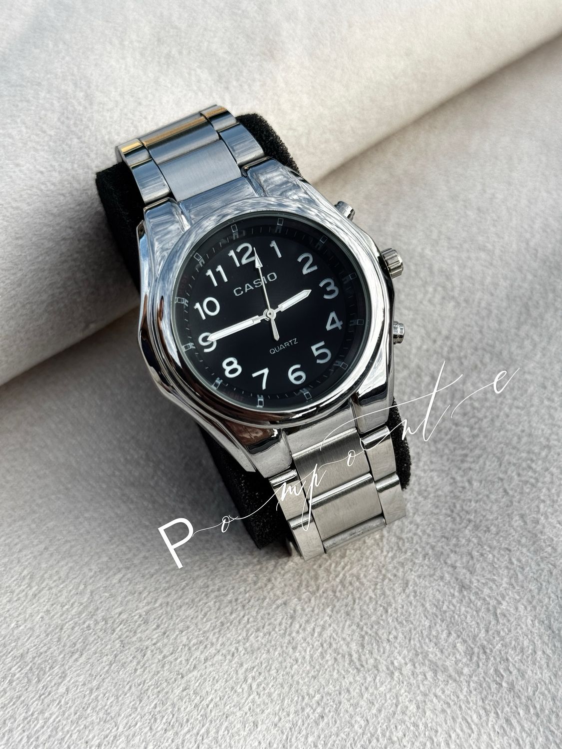 Casio iron plata fondo negro