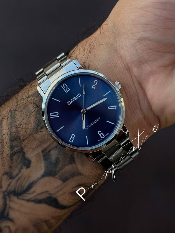 Casio elegant plata con azul