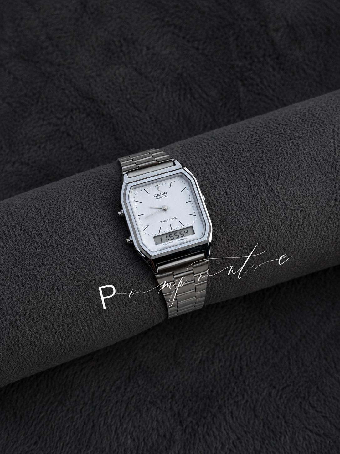 Casio old money plata fondo blanco