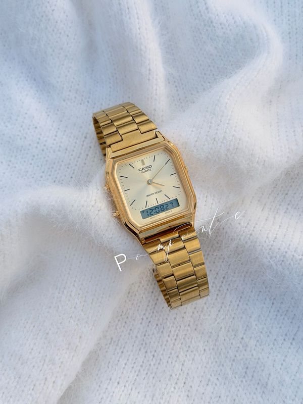 Casio old money dorado fondo dorado