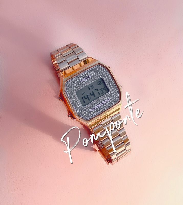 Casio rosegold diamond 