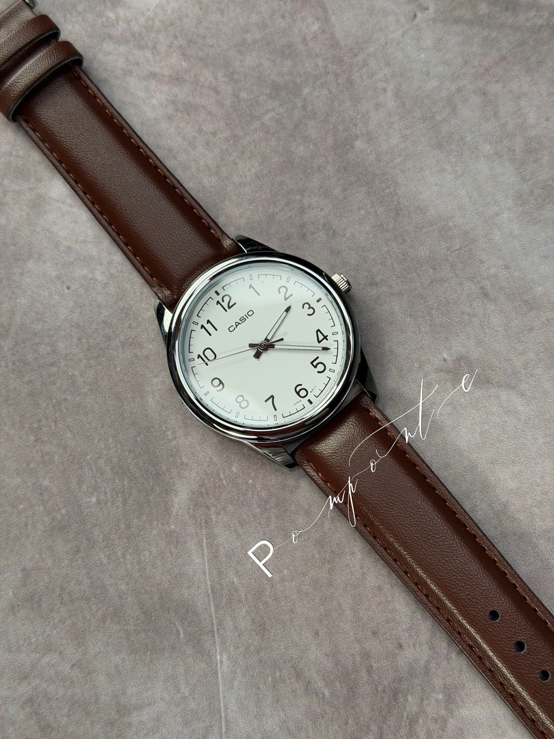 Casio MTPV005L cuero café 