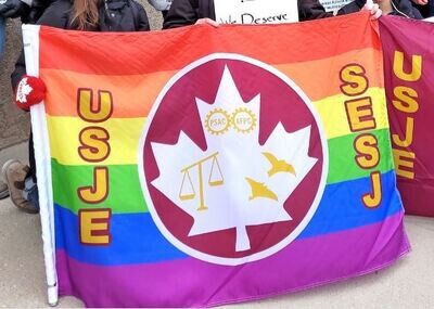 USJE Pride Flag / Drapeau de fierté du SESJ
