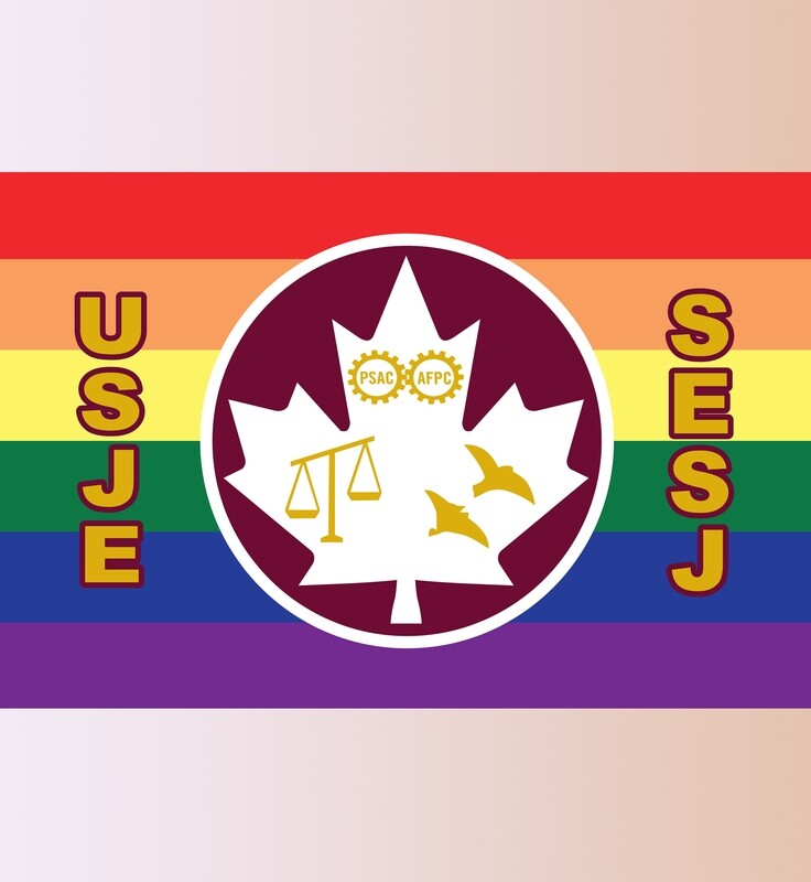 USJE Pride Flag / Drapeau de fierté du SESJ