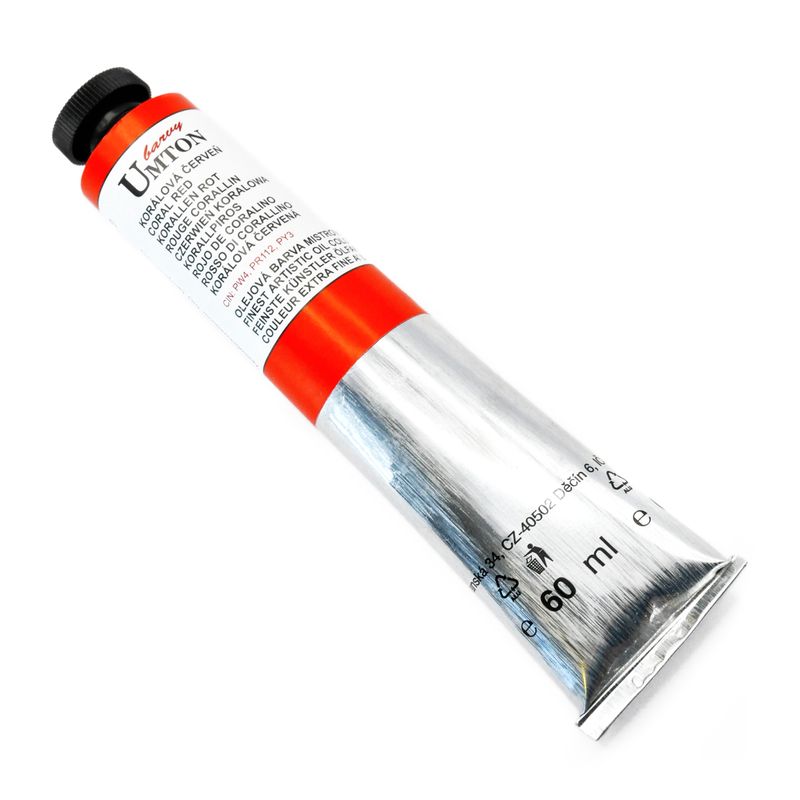 Coral Red Oil Paint – 60 ml  