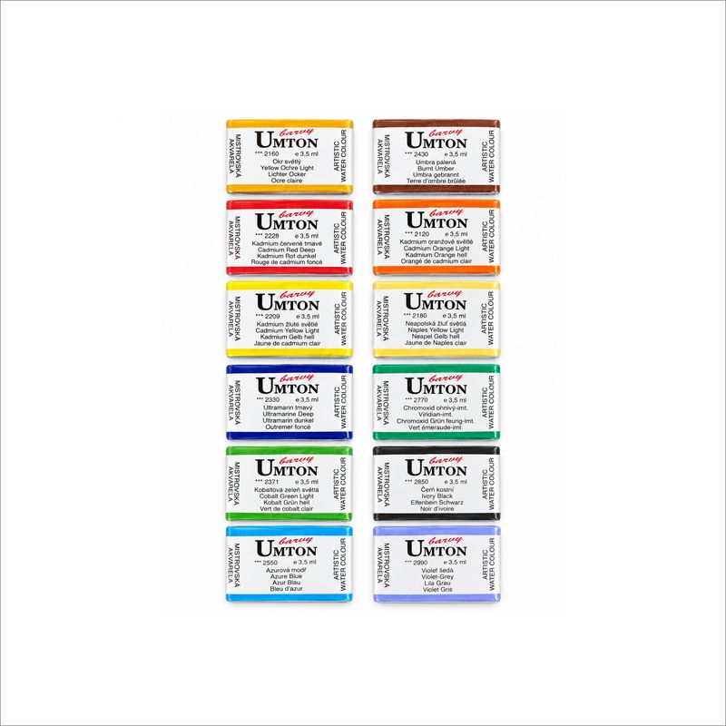 Artistic Watecolours in Wooden Set - 12 colours