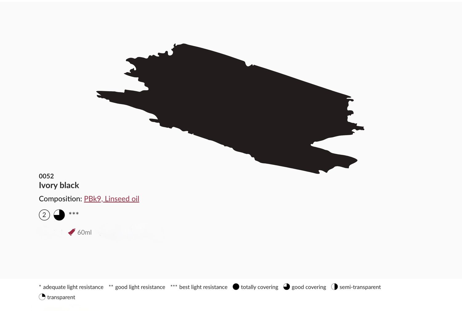 Ivory black  oil 0052