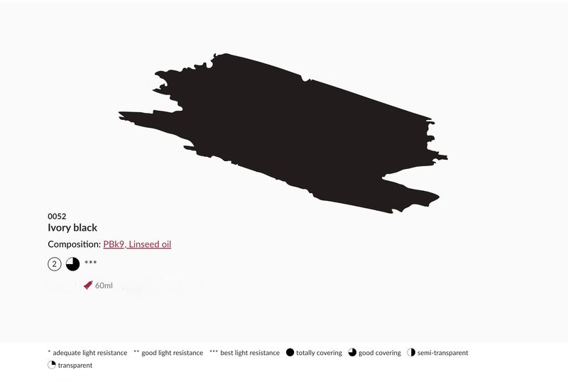 Ivory black  oil 0052