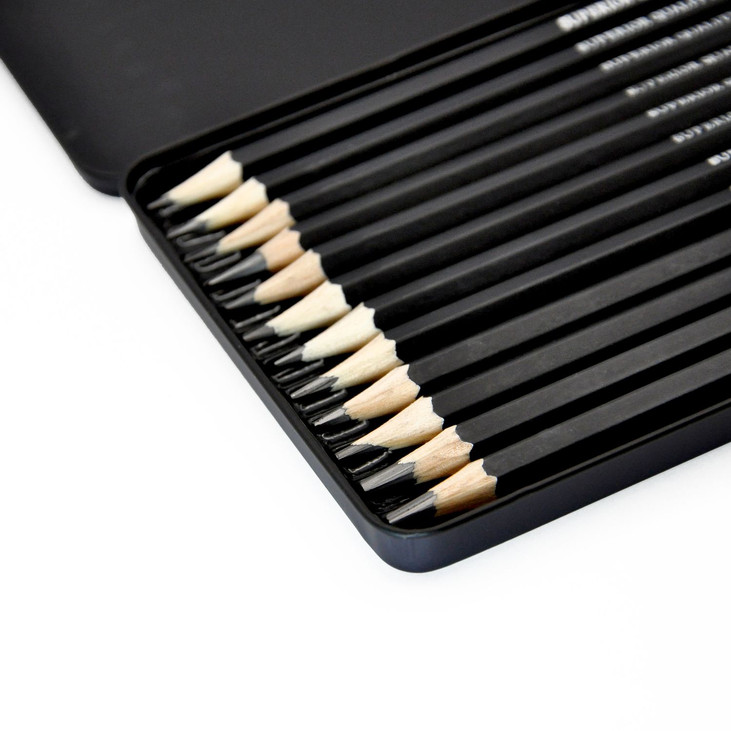 Professional Graphite Pencil Set – 12 Hardness Grades in Metal Case