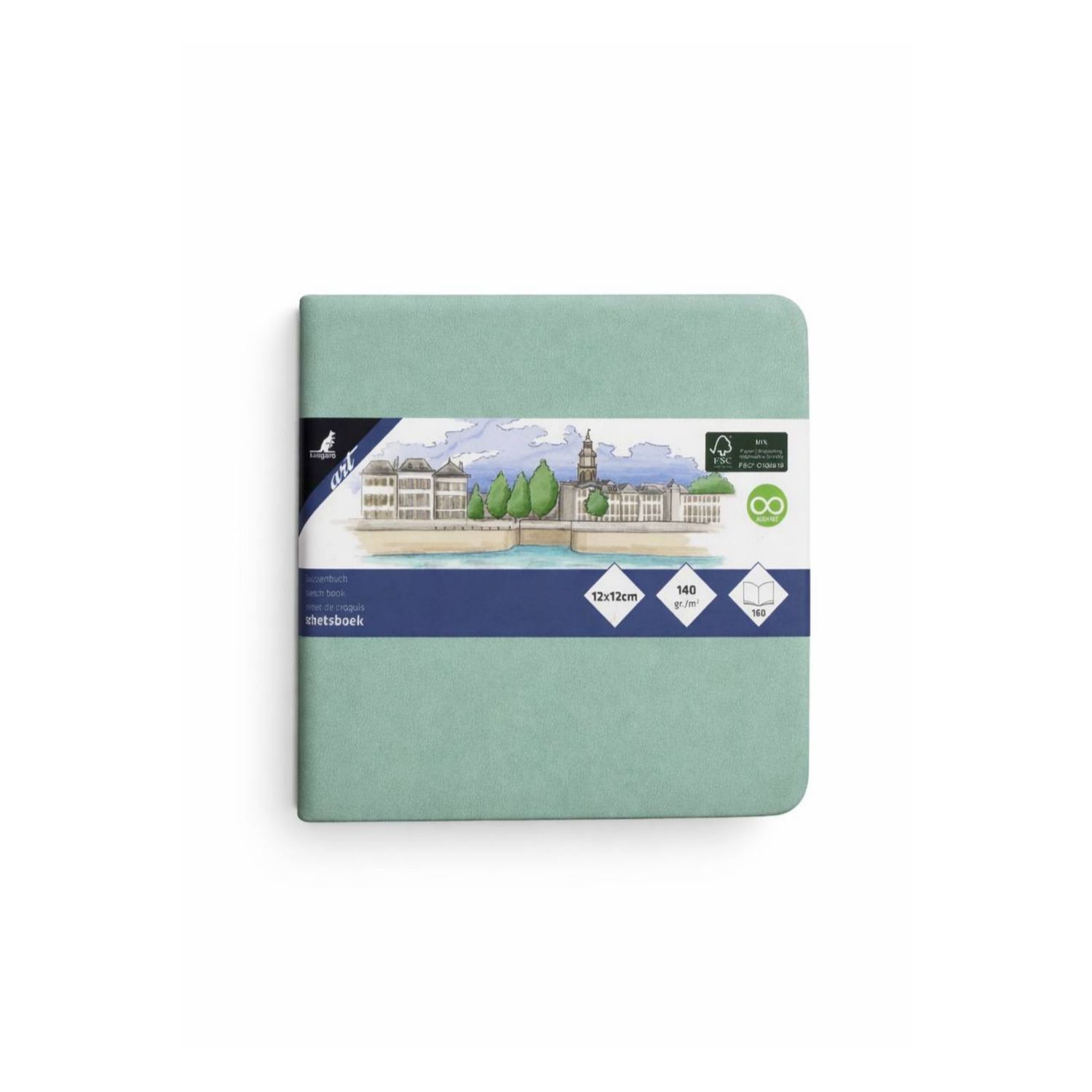 Sketchbook 12x12 cm 140 gsm Hard Cover – Mint