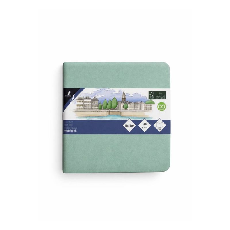 Sketchbook 12x12 cm 140 gsm Hard Cover – Mint