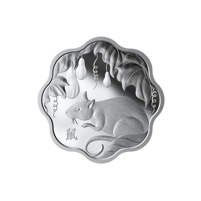 Pure Silver Lotus Coin - Year of the Rat