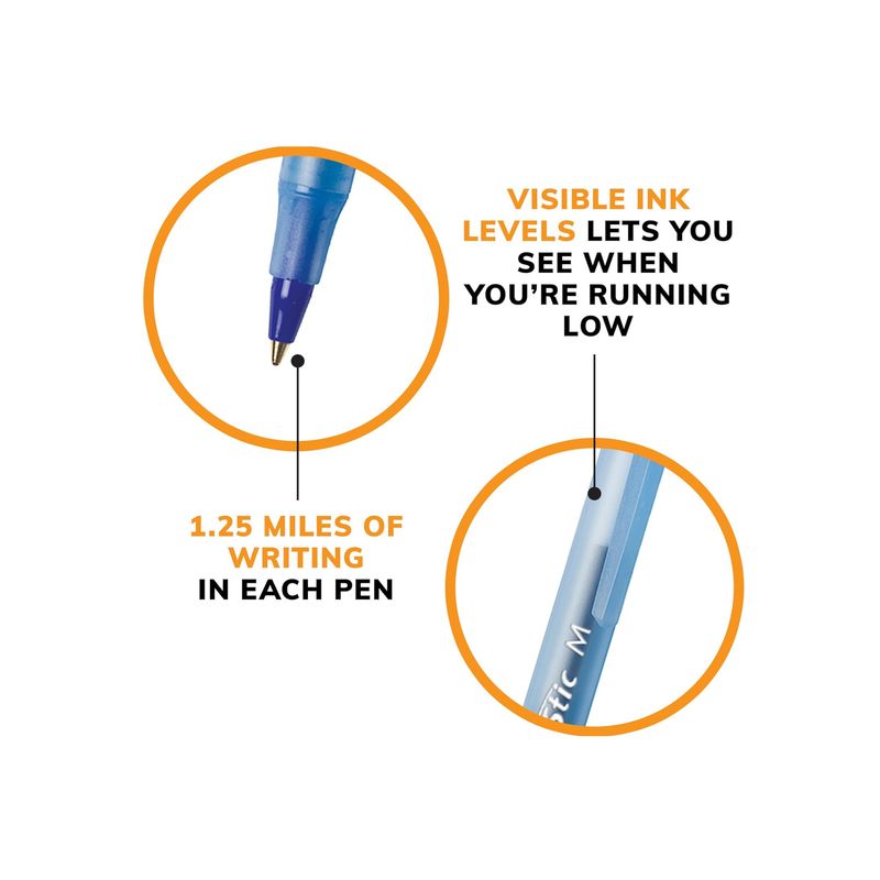 BIC Round Stic Xtra Life Ballpoint Pen – 1 Piece