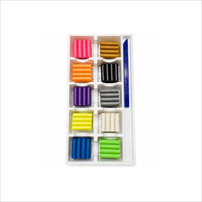 Wax Modeling Clay Set – 10 Colors with Sculpting Tool