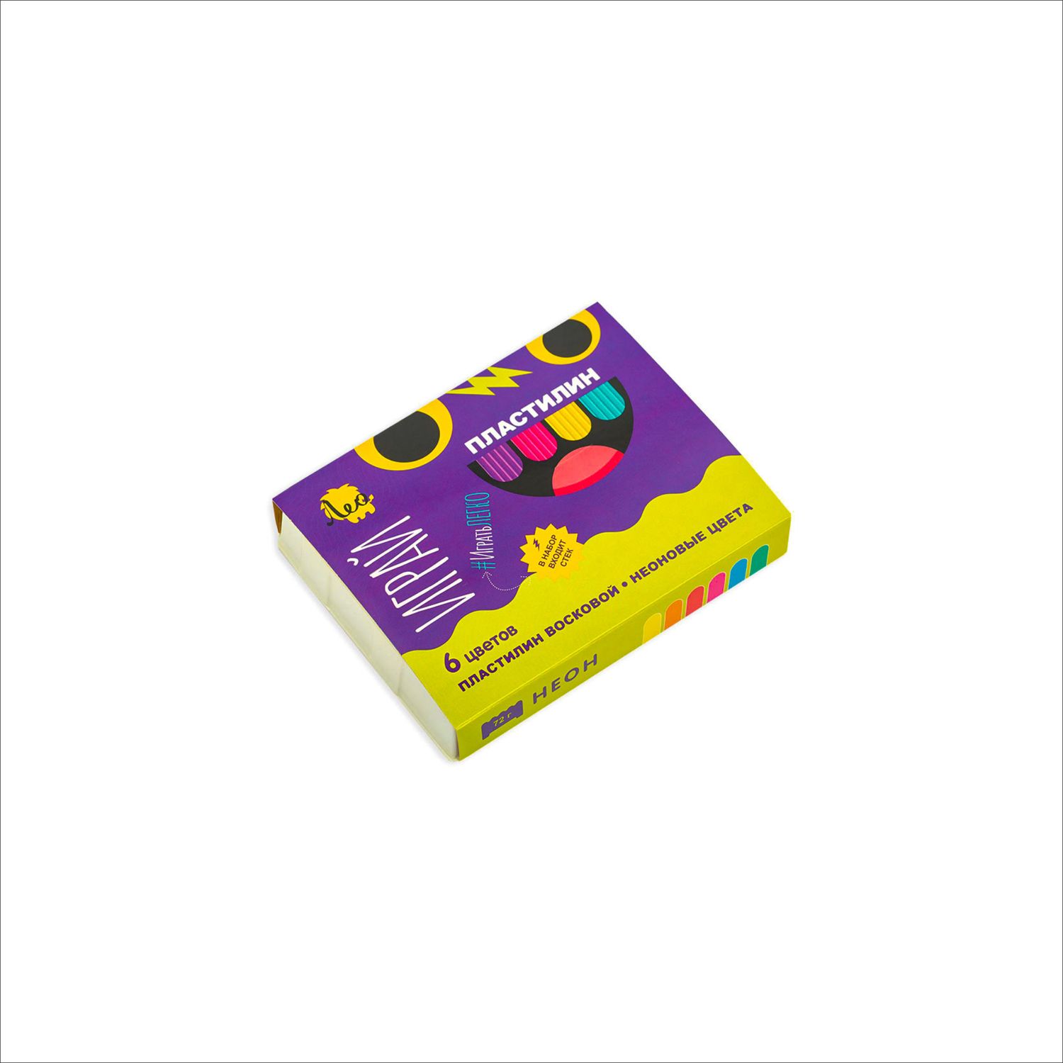 Neon Wax Modeling Clay – 6 Colors with Sculpting Tool
