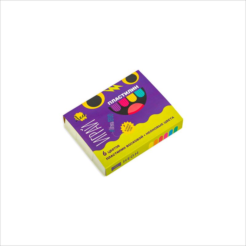 Neon Wax Modeling Clay – 6 Colors with Sculpting Tool