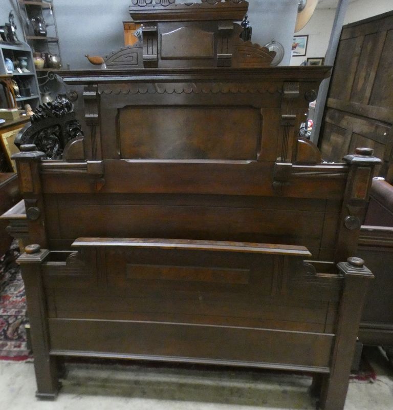 Walnut Victorian Bed