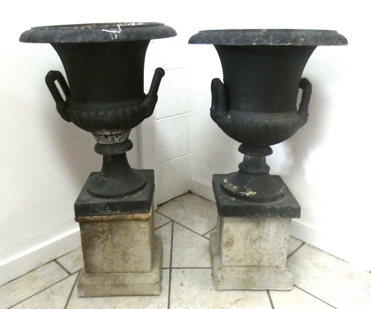 Cast Iron Garden Urns
