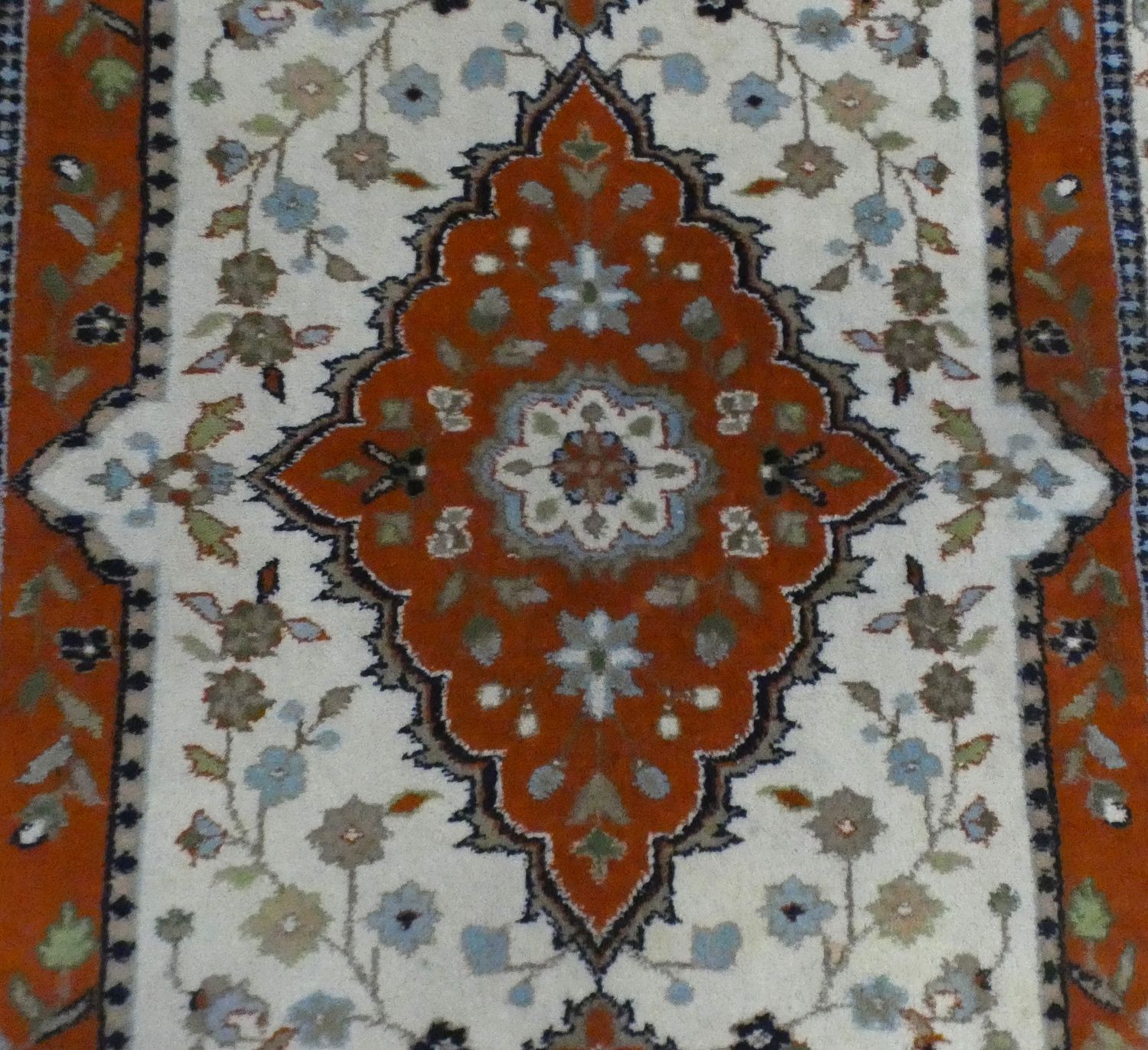Tabriz Handmade Rug Ivory 3ft 2 in x 5 ft dvaj1