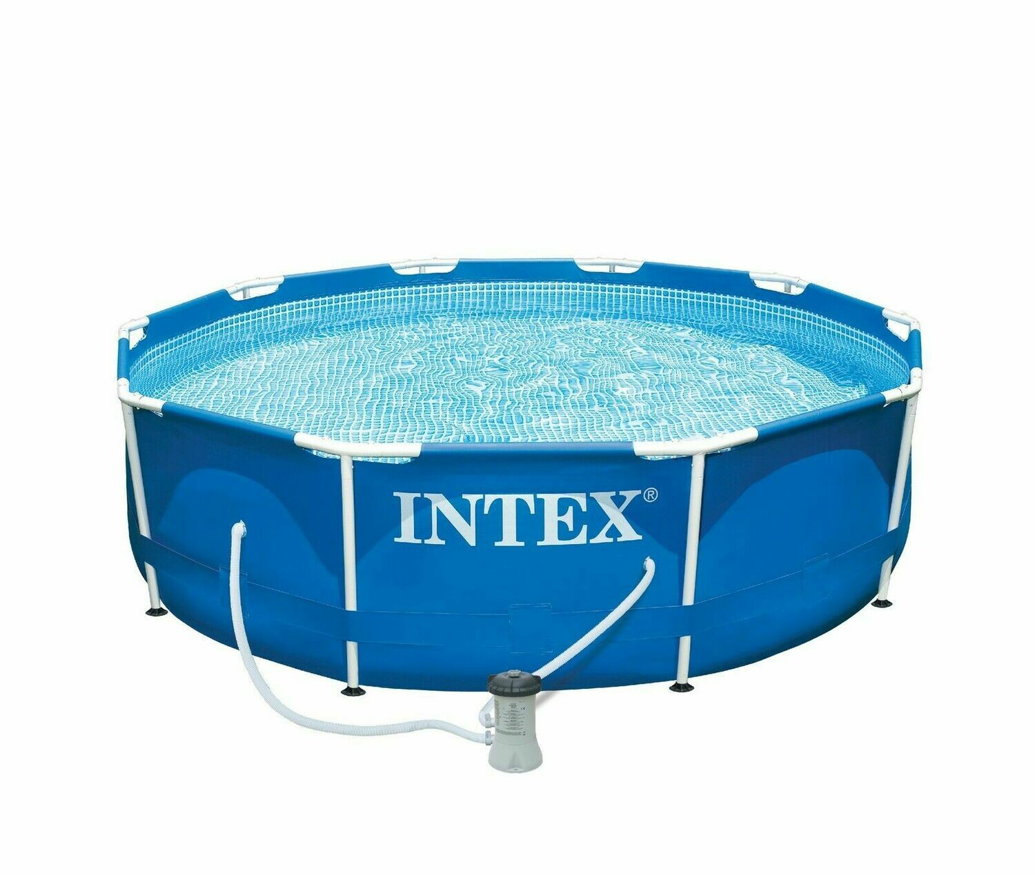 Intex 10ft x 30in Metal Frame Swimming Pool Set w/ Filter Pump
